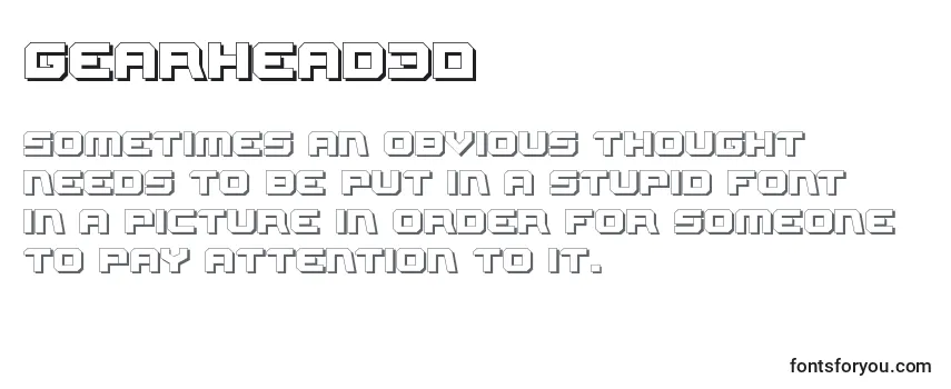Gearhead3D フォントのレビュー