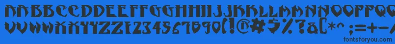 NadcPsygnotic-fontti – mustat fontit sinisellä taustalla