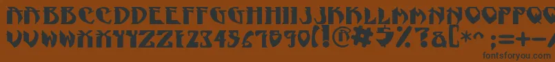 NadcPsygnotic-fontti – mustat fontit ruskealla taustalla