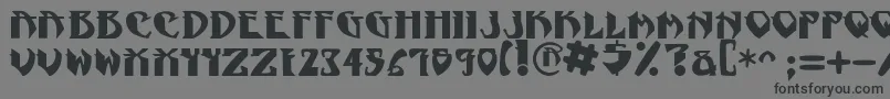 NadcPsygnotic-fontti – mustat fontit harmaalla taustalla