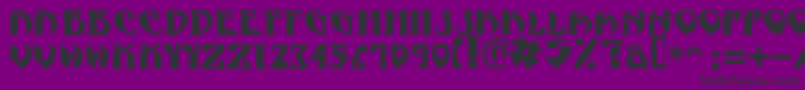NadcPsygnotic-fontti – mustat fontit violetilla taustalla