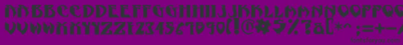 NadcPsygnotic Font – Black Fonts on Purple Background