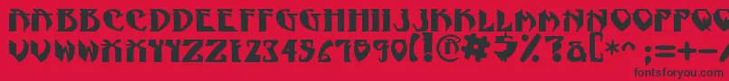 NadcPsygnotic-Schriftart – Schwarze Schriften auf rotem Hintergrund