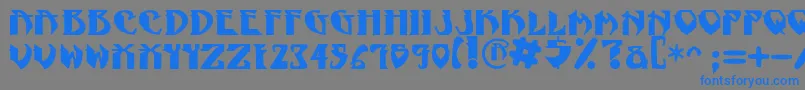 NadcPsygnotic Font – Blue Fonts on Gray Background