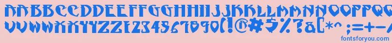 NadcPsygnotic Font – Blue Fonts on Pink Background