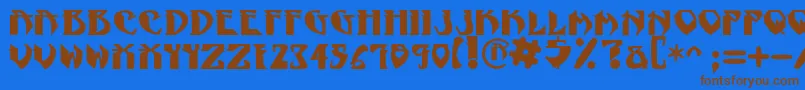 Шрифт NadcPsygnotic – коричневые шрифты на синем фоне