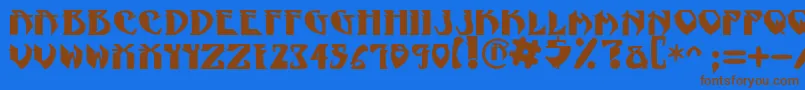 NadcPsygnotic Font – Brown Fonts on Blue Background