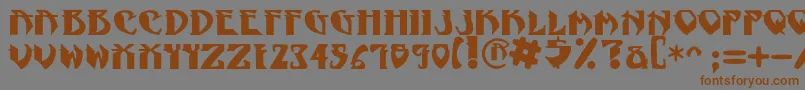 NadcPsygnotic Font – Brown Fonts on Gray Background