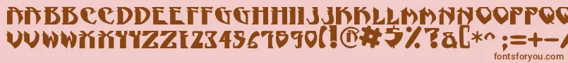 Шрифт NadcPsygnotic – коричневые шрифты на розовом фоне