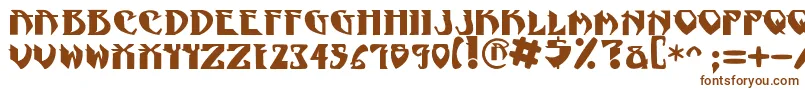 NadcPsygnotic-fontti – ruskeat fontit valkoisella taustalla