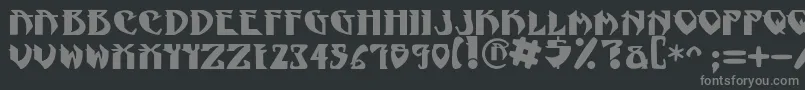 フォントNadcPsygnotic – 黒い背景に灰色の文字