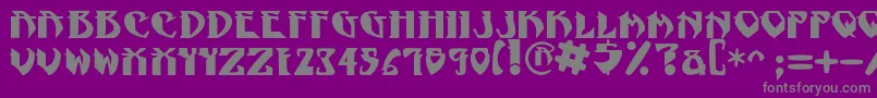 NadcPsygnotic Font – Gray Fonts on Purple Background