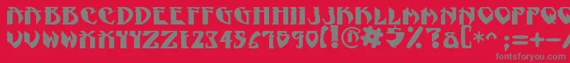 NadcPsygnotic Font – Gray Fonts on Red Background