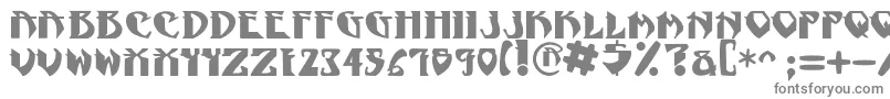 フォントNadcPsygnotic – 白い背景に灰色の文字