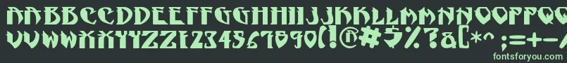 フォントNadcPsygnotic – 黒い背景に緑の文字