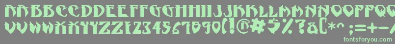 Шрифт NadcPsygnotic – зелёные шрифты на сером фоне