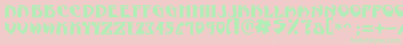 NadcPsygnotic-fontti – vihreät fontit vaaleanpunaisella taustalla