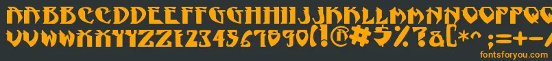 NadcPsygnotic-Schriftart – Orangefarbene Schriften auf schwarzem Hintergrund