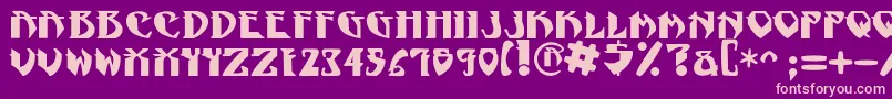 NadcPsygnotic Font – Pink Fonts on Purple Background