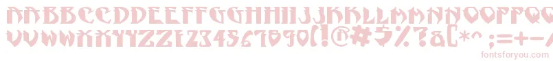 NadcPsygnotic-fontti – vaaleanpunaiset fontit valkoisella taustalla
