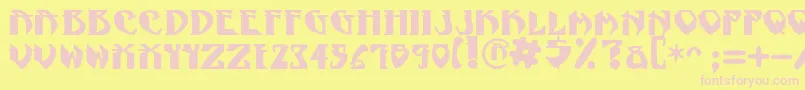 NadcPsygnotic Font – Pink Fonts on Yellow Background