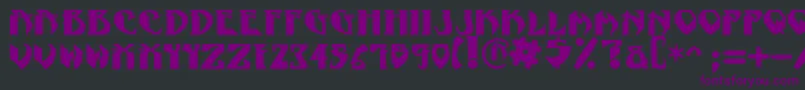 NadcPsygnotic Font – Purple Fonts on Black Background