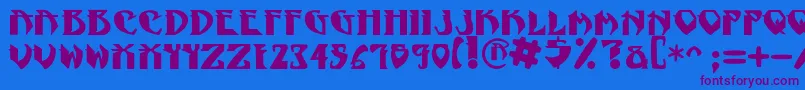 Шрифт NadcPsygnotic – фиолетовые шрифты на синем фоне