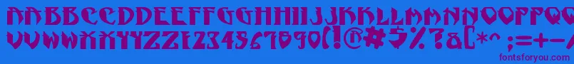 NadcPsygnotic Font – Purple Fonts on Blue Background