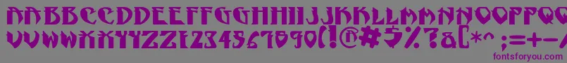 Шрифт NadcPsygnotic – фиолетовые шрифты на сером фоне
