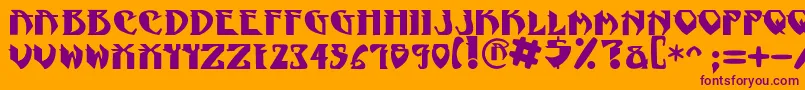 NadcPsygnotic Font – Purple Fonts on Orange Background
