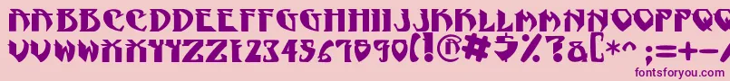 NadcPsygnotic Font – Purple Fonts on Pink Background
