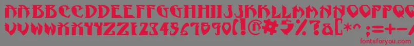 フォントNadcPsygnotic – 赤い文字の灰色の背景