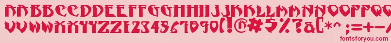 Шрифт NadcPsygnotic – красные шрифты на розовом фоне