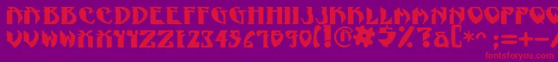 NadcPsygnotic Font – Red Fonts on Purple Background