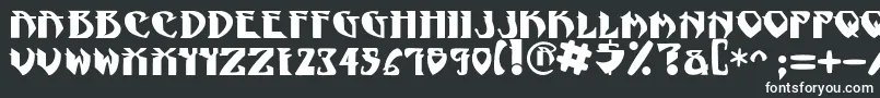 NadcPsygnotic-Schriftart – Weiße Schriften auf schwarzem Hintergrund