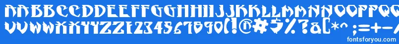 NadcPsygnotic-fontti – valkoiset fontit sinisellä taustalla