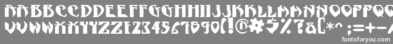 NadcPsygnotic-fontti – valkoiset fontit harmaalla taustalla