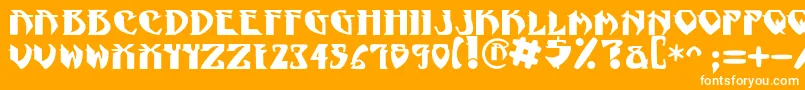 NadcPsygnotic Font – White Fonts on Orange Background