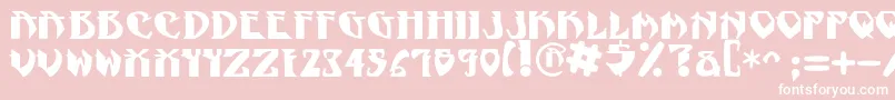 Шрифт NadcPsygnotic – белые шрифты на розовом фоне