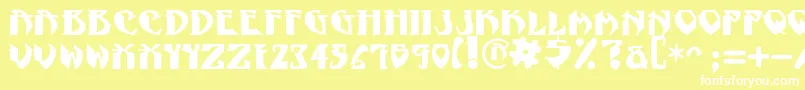 NadcPsygnotic Font – White Fonts on Yellow Background