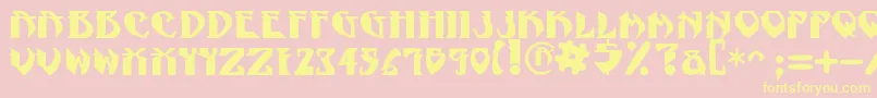 Шрифт NadcPsygnotic – жёлтые шрифты на розовом фоне
