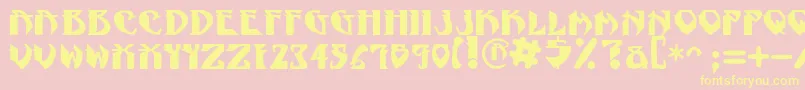 NadcPsygnotic Font – Yellow Fonts on Pink Background