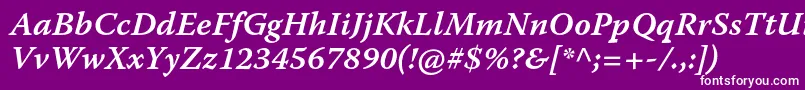 WarnockproSemibolditcapt Font – White Fonts on Purple Background