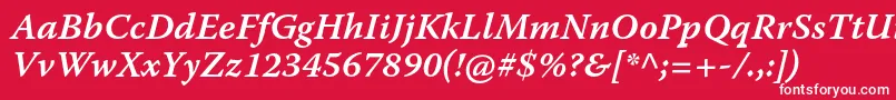 WarnockproSemibolditcapt Font – White Fonts on Red Background