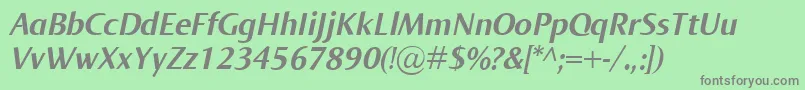 More about NormaBolditalic Font NormaBolditalic Font – Gray Fonts on Green Background
