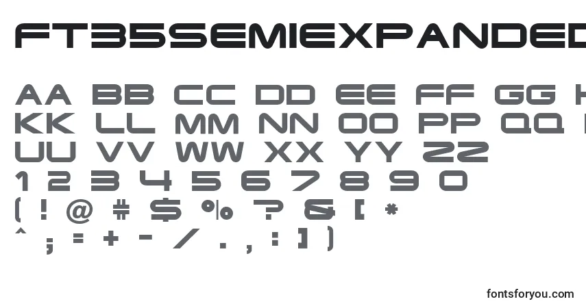 Ft35SemiExpandedBoldフォント–アルファベット、数字、特殊文字
