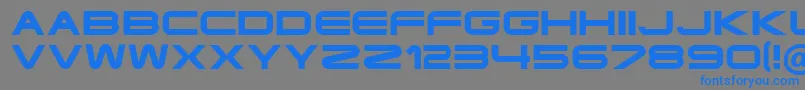 フォントFt35SemiExpandedBold – 灰色の背景に青い文字