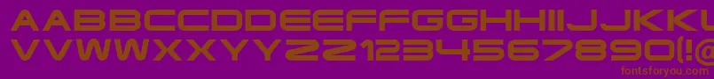 Ft35SemiExpandedBold Font – Brown Fonts on Purple Background