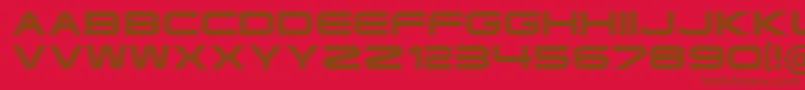 Ft35SemiExpandedBold Font – Brown Fonts on Red Background