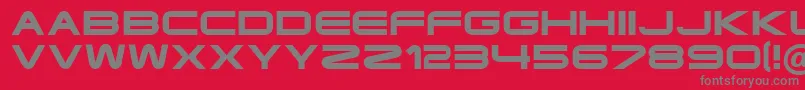 Czcionka Ft35SemiExpandedBold – szare czcionki na czerwonym tle